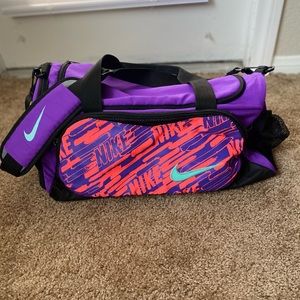 Purple and Pink Nike Duffle Bag